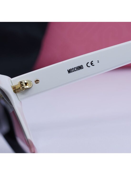 Moschino MOS122/S 03H2 JP Cat Eye Women Sunglasses - Black / Green main image 5